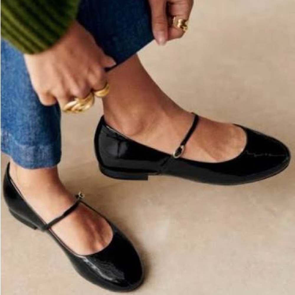 Méline Low Ballerinas Sézane Black patent leather size 37